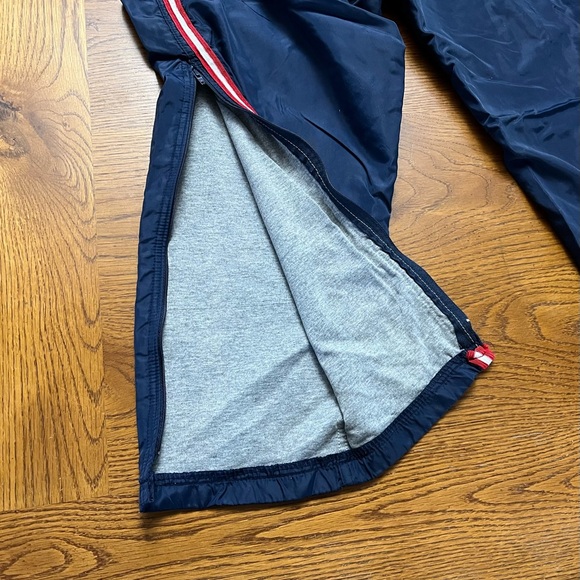 Y2K Russell Athletic strip zip leg athletic windbreaker lined pants - Picture 6 of 11